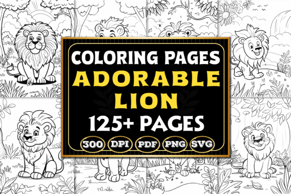 Adorable Lion Coloring Pages