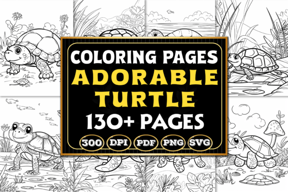 Adorable Turtle Coloring Pages