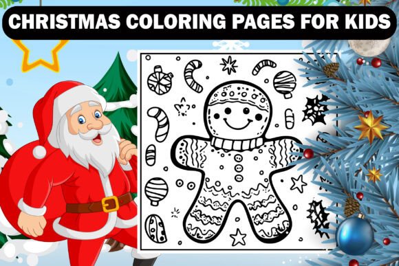 Bold Easy Christmas Coloring Pages Vol-4