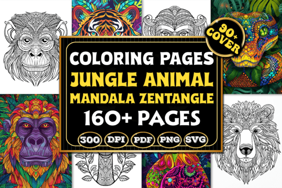 Jungle Animal Mandala Zentangle Coloring: A Thoughtful Choice for Mindful Creativity