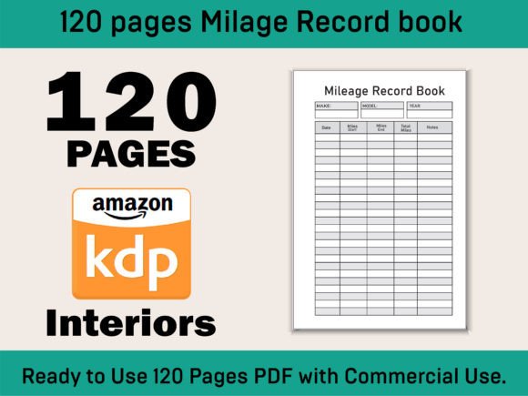 Mileage Record Book KDP Interior V-07