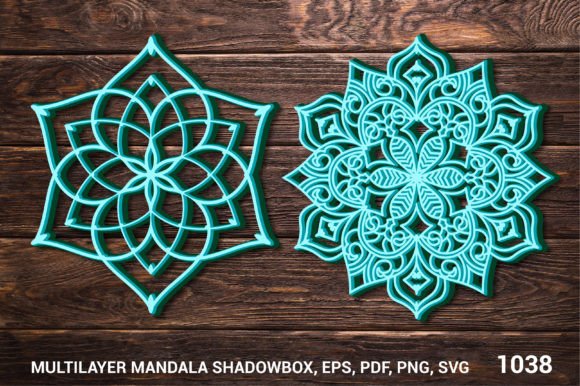 Multilayer SVG Paper-cut Mandala 1038: Elegant, Versatile Digital Art for Thoughtful Home & Creative Spaces